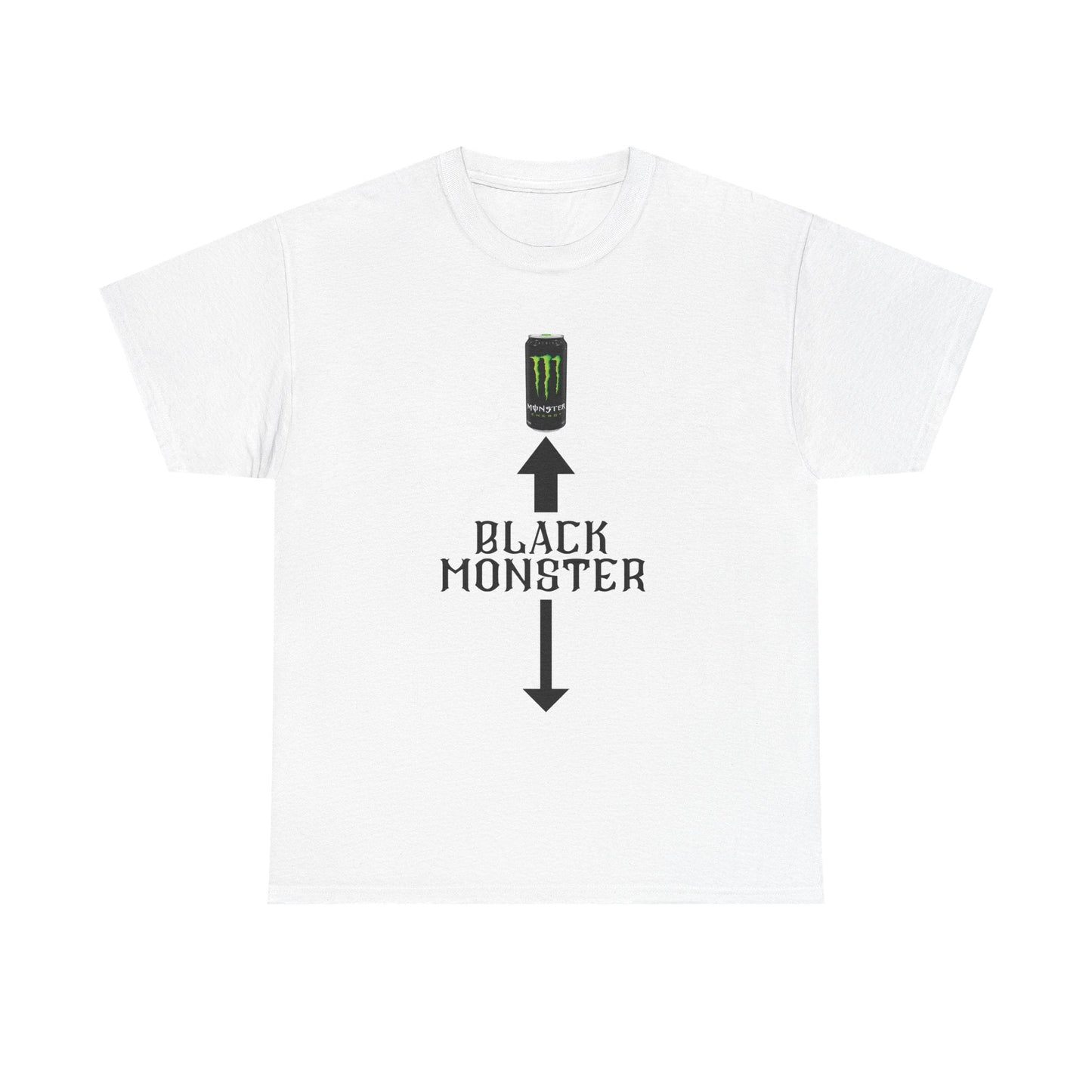 White/Black Monster energy cotton Tee