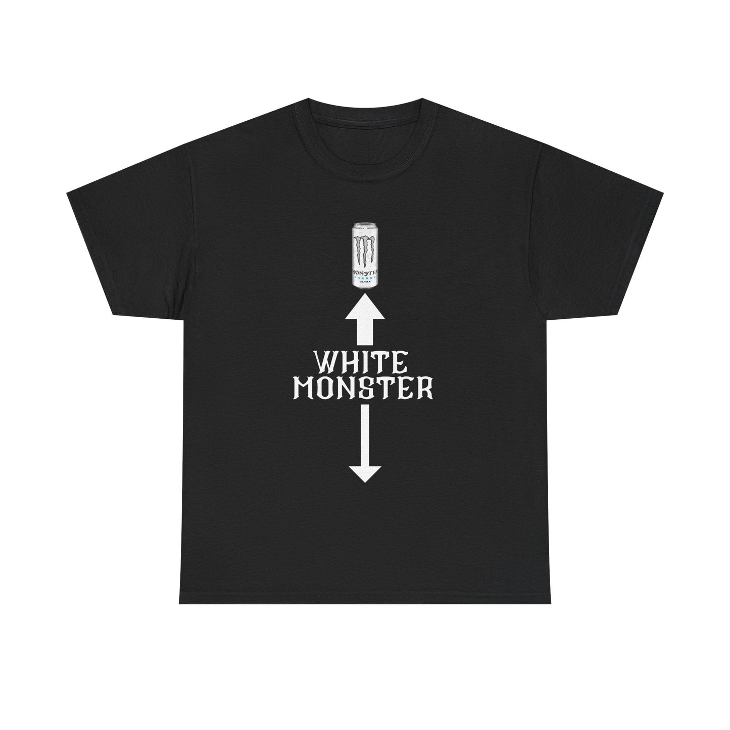 White/Black Monster energy cotton Tee