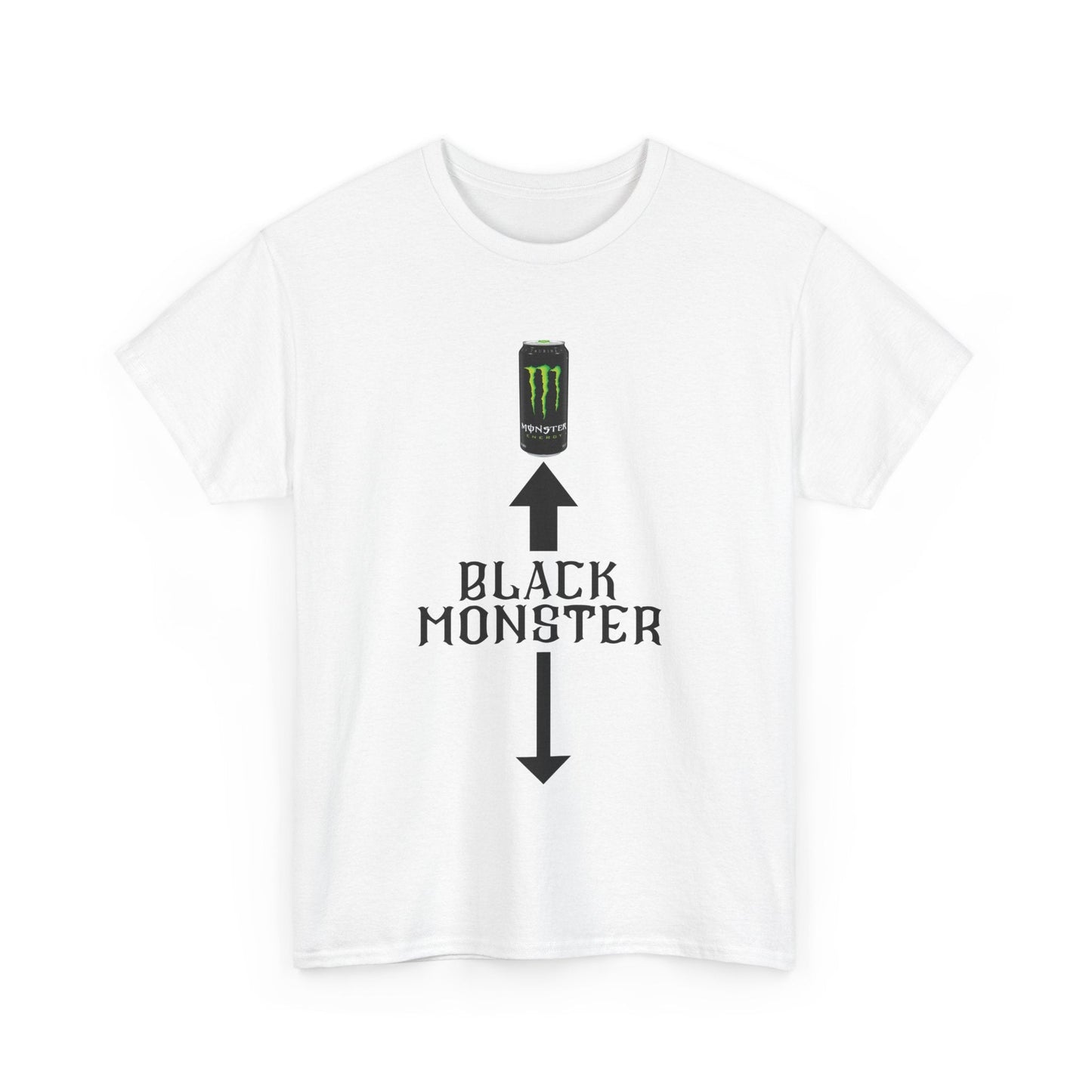 White/Black Monster energy cotton Tee