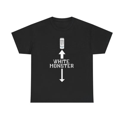 White/Black Monster  energy cotton Tee