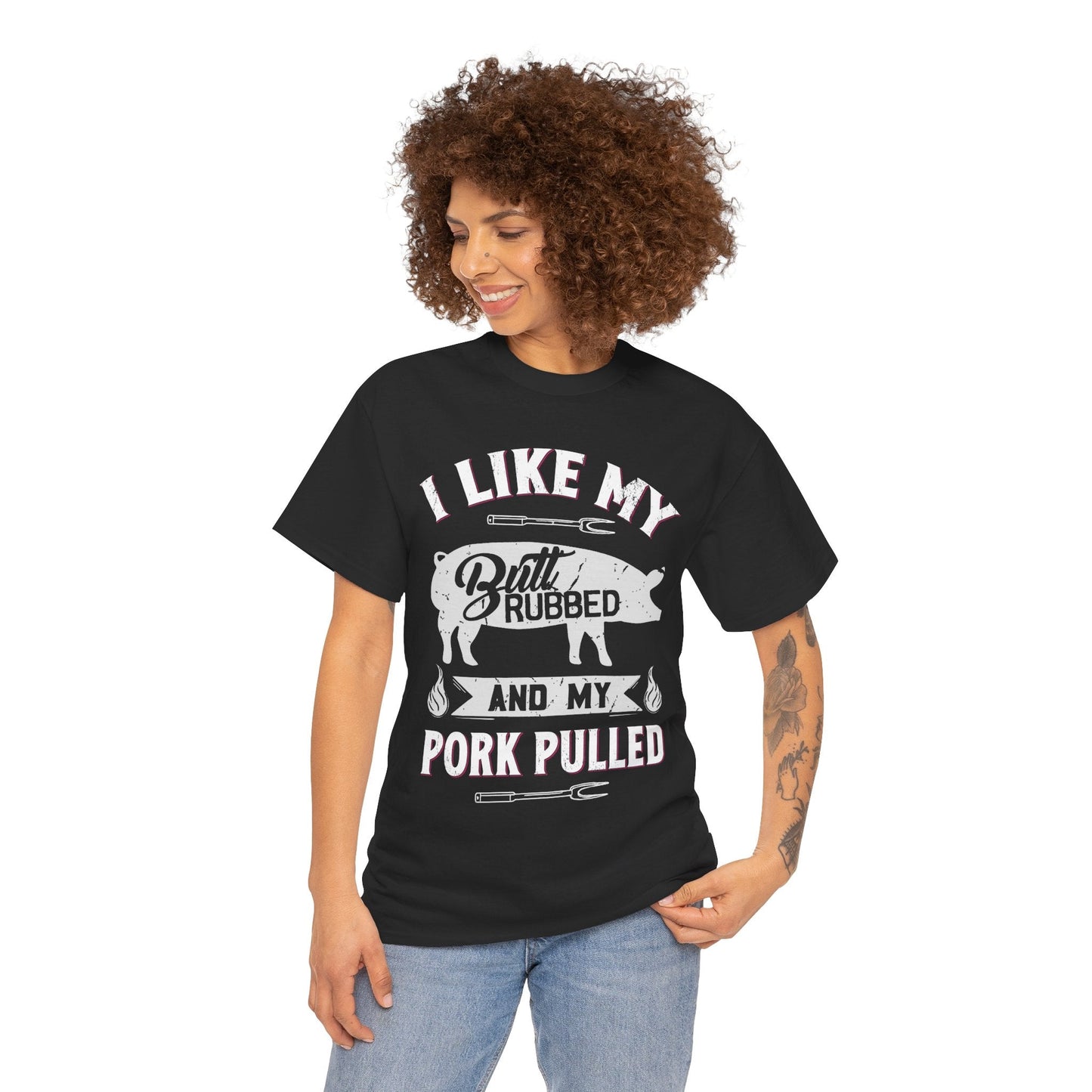 BBQ Lover's Cotton Tee - I Like My Butt Rubbed and My Pork Pulled, Gift for Grill Master, Funny BBQ Shirt, Unisex Cooking Apparel, [...]
